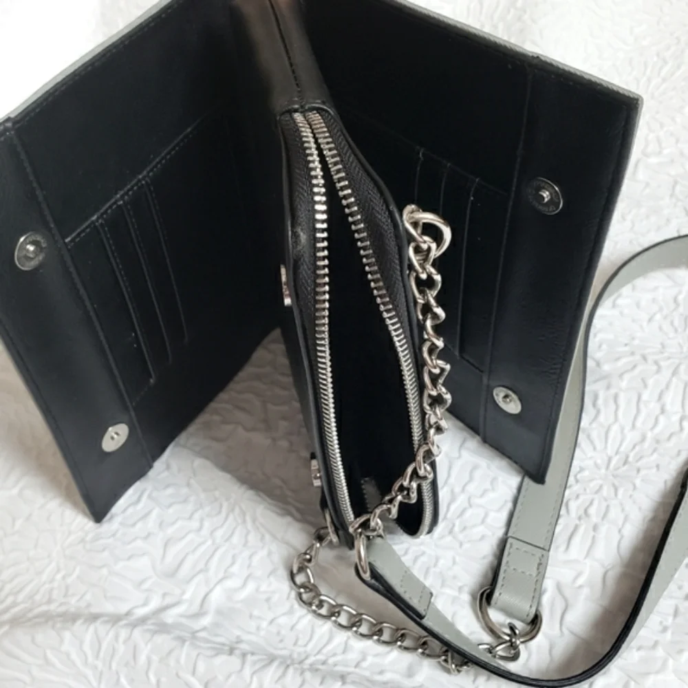 Steve Madden New Gray & Black Crossbody Bag